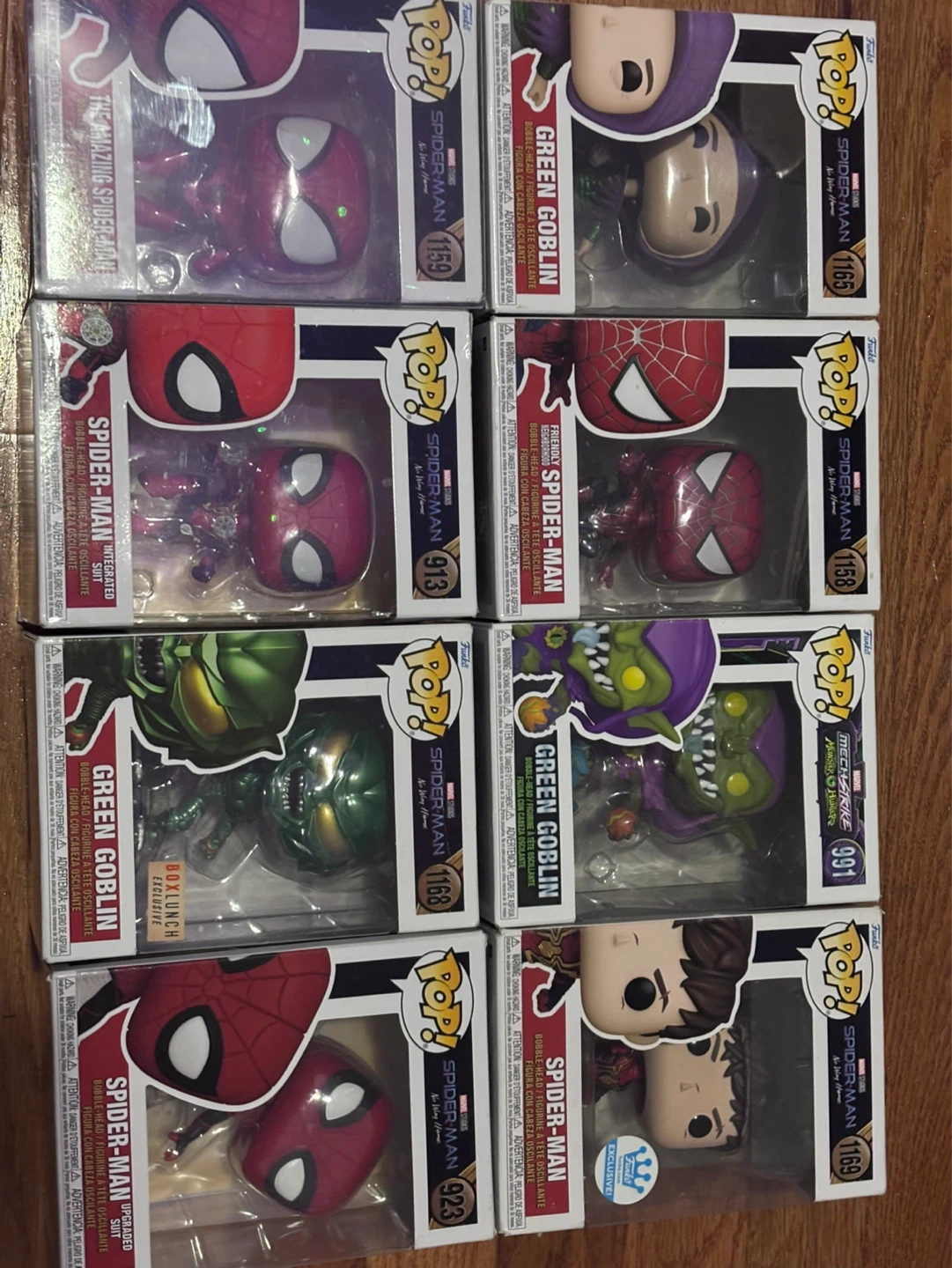 Funko Pop! Spider-Man and Green Goblin figures