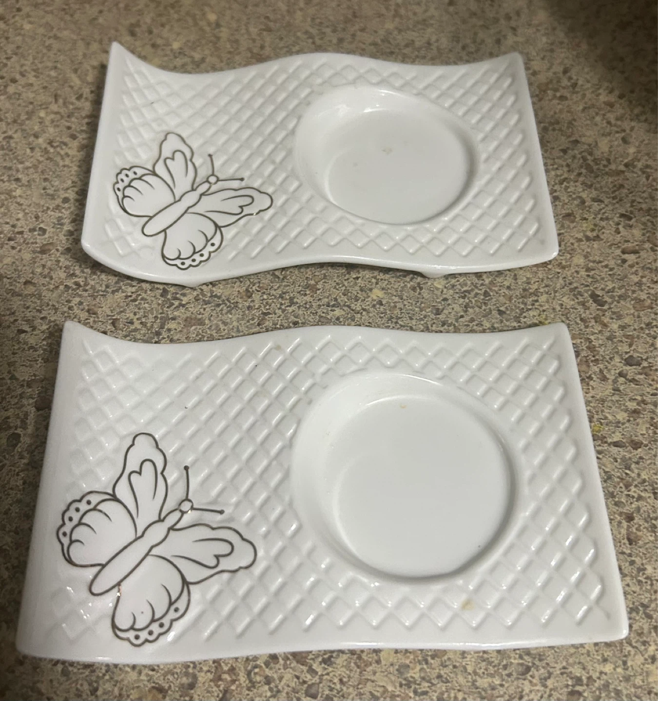 Set of 6 Coffee Cups and Saucers with Butterfly Design - photo 5