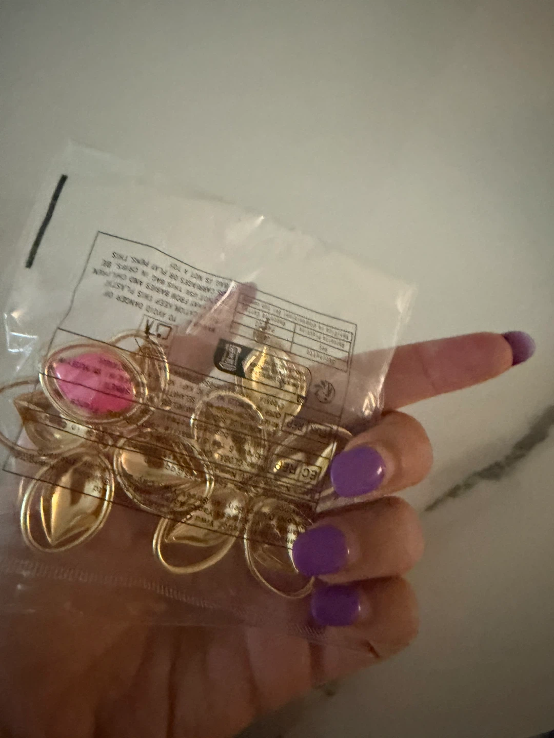 Pink Flower Dangle Earrings with Gold Tone - photo 2