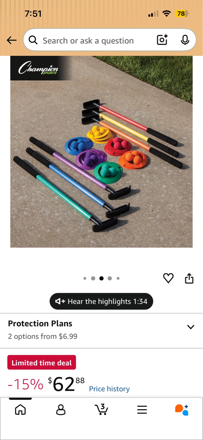 Champion Sports Mini Golf Set - 6 Putters, 18 Holes, 18 Balls - photo 3