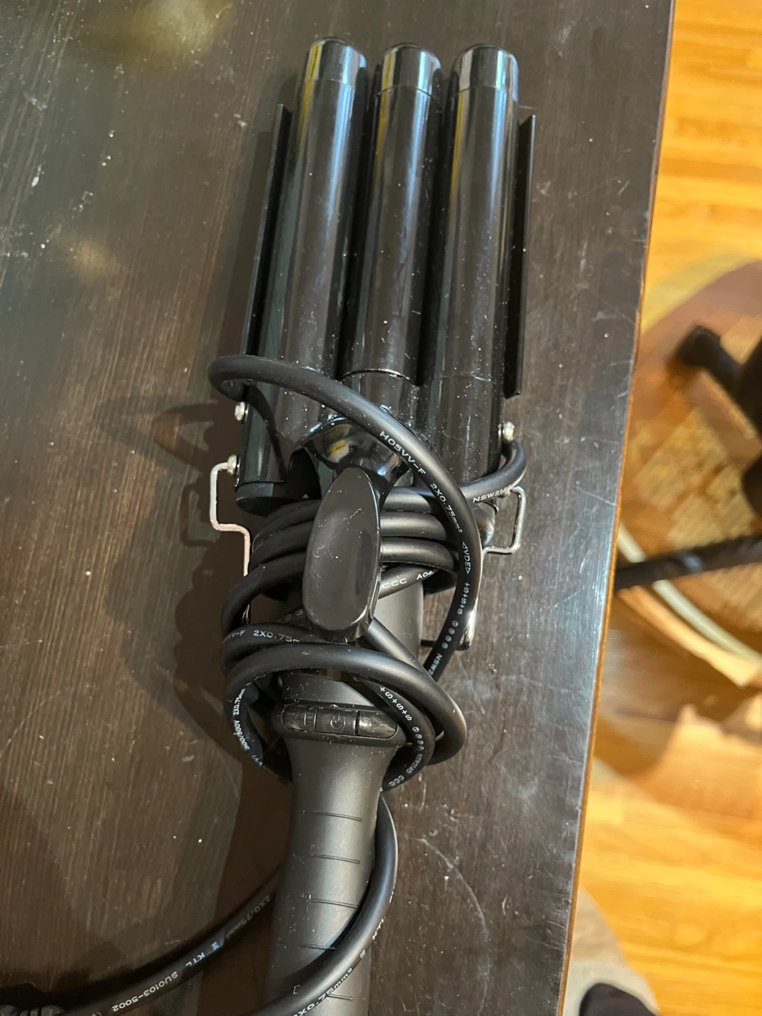 Black Hair Crimper 3 Barrel Waver - photo 2