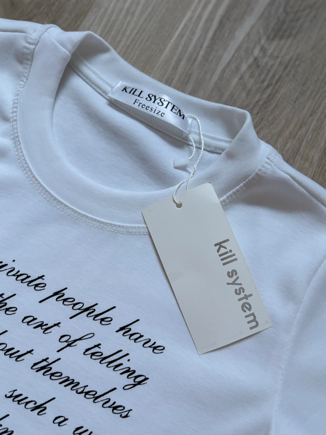 BRAND NEW - Kill System White T-Shirt with Wings Graphic - photo 3
