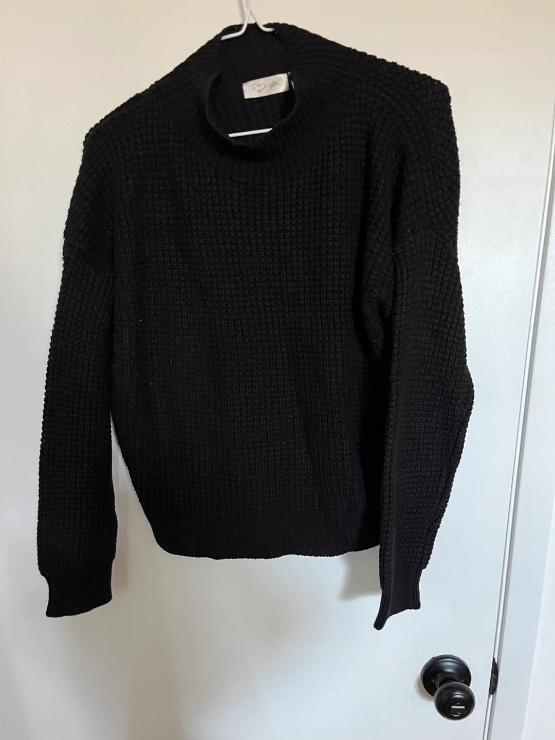 Black Mock Neck Sweater