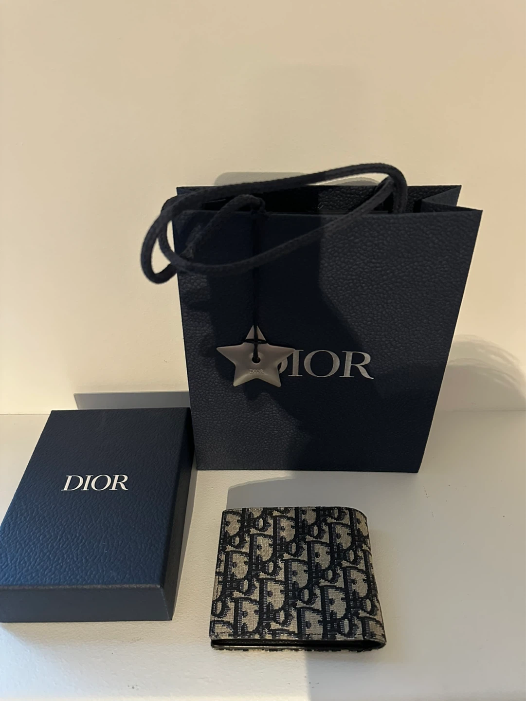 Dior Bifold Wallet - Beige and Black Oblique Jacquard - photo 2