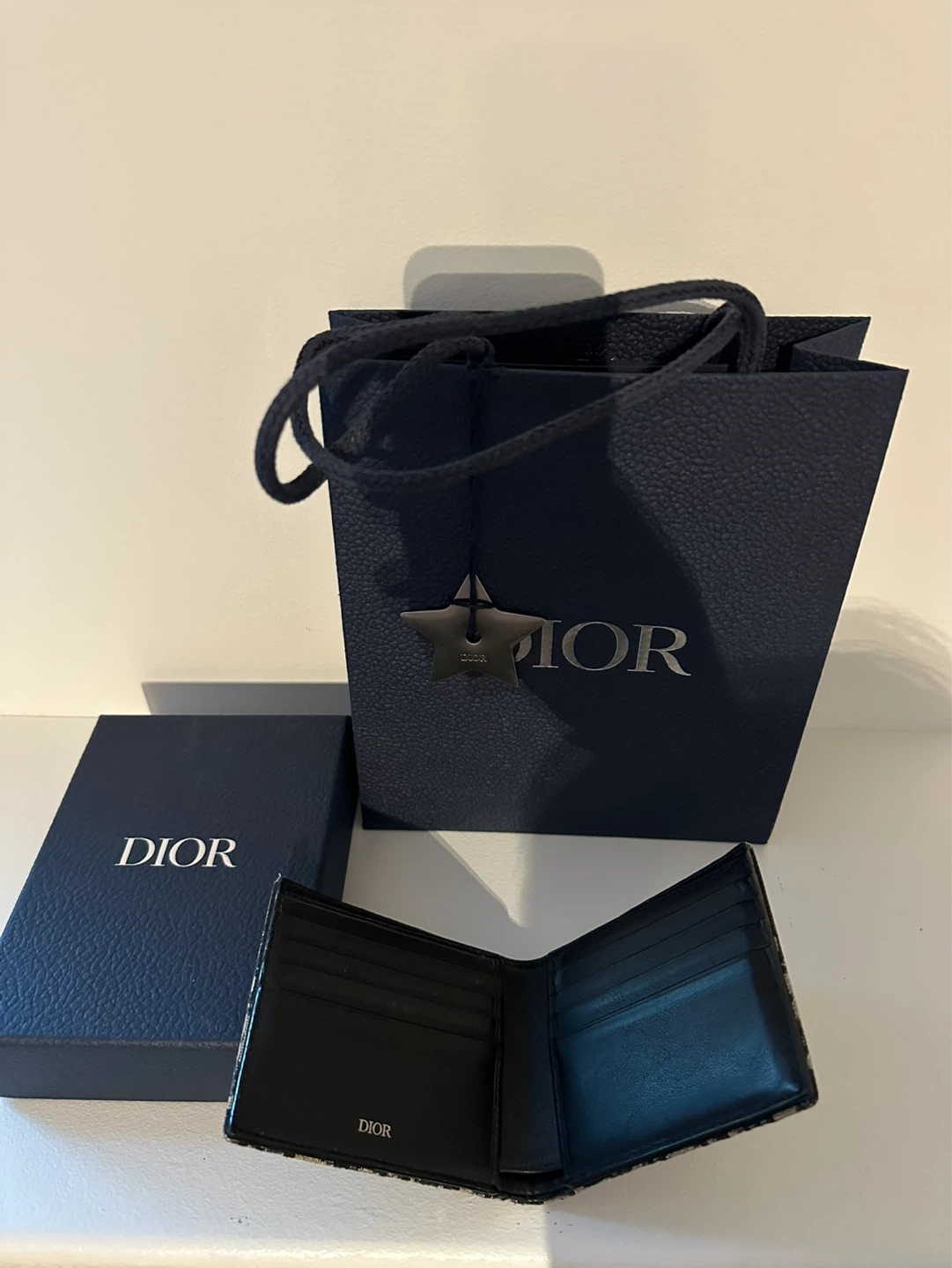 Dior Bifold Wallet - Beige and Black Oblique Jacquard - photo 3