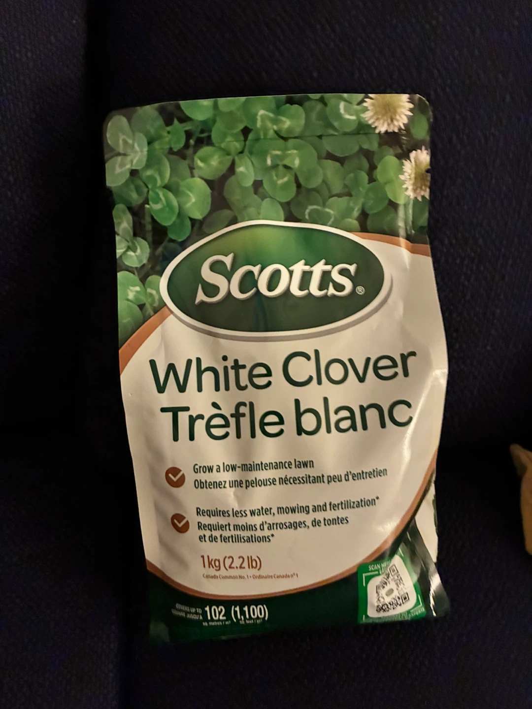 Unopened Scotts White Clover Seed 1kg