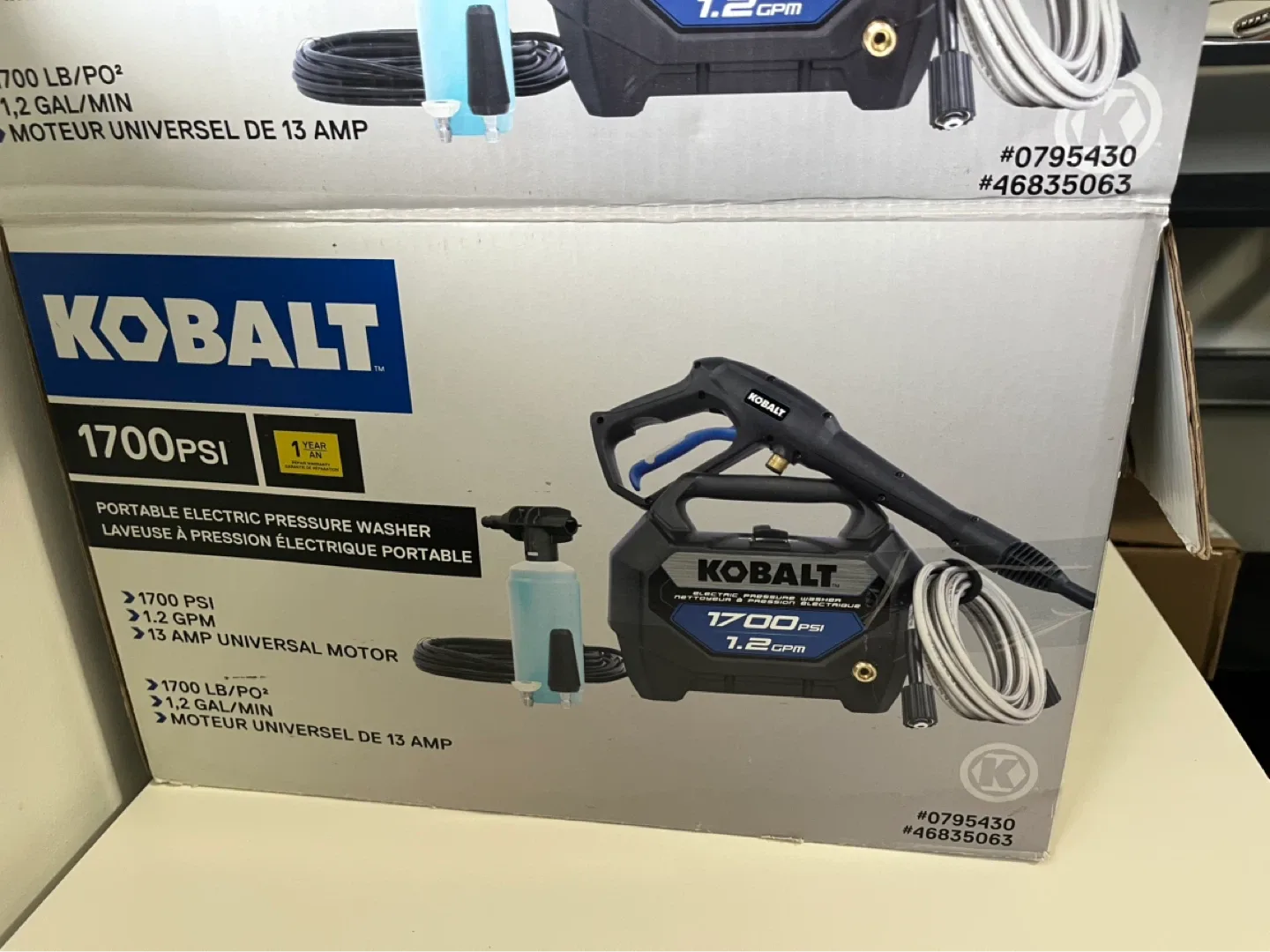 Kobalt pressure washer 1700 PSI