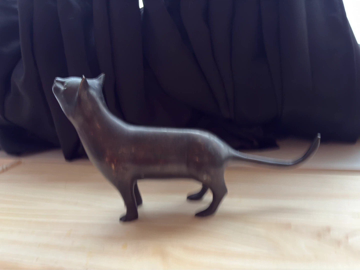 Bronze Cat Figurine Door Stopper - photo 4