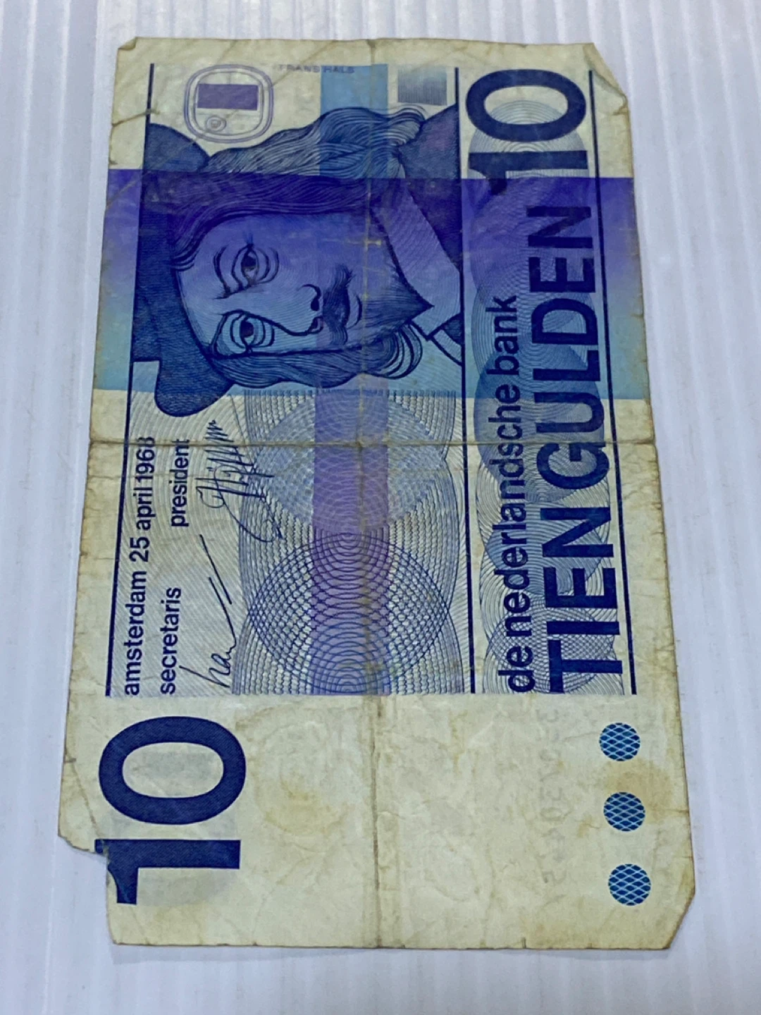 10 TENGULDEN Banknote - Netherlands 1968