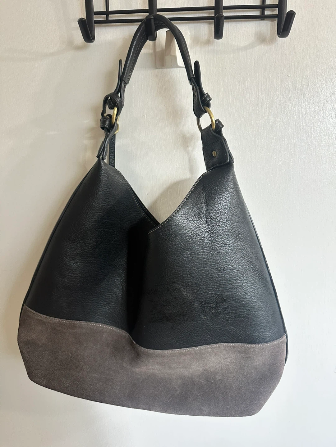 simply noelle leather hobo bag