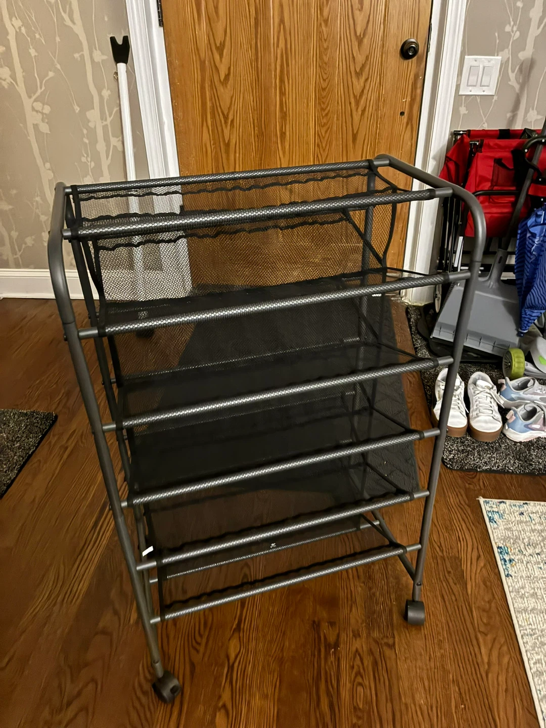 5-Tier Rolling Shoe Rack