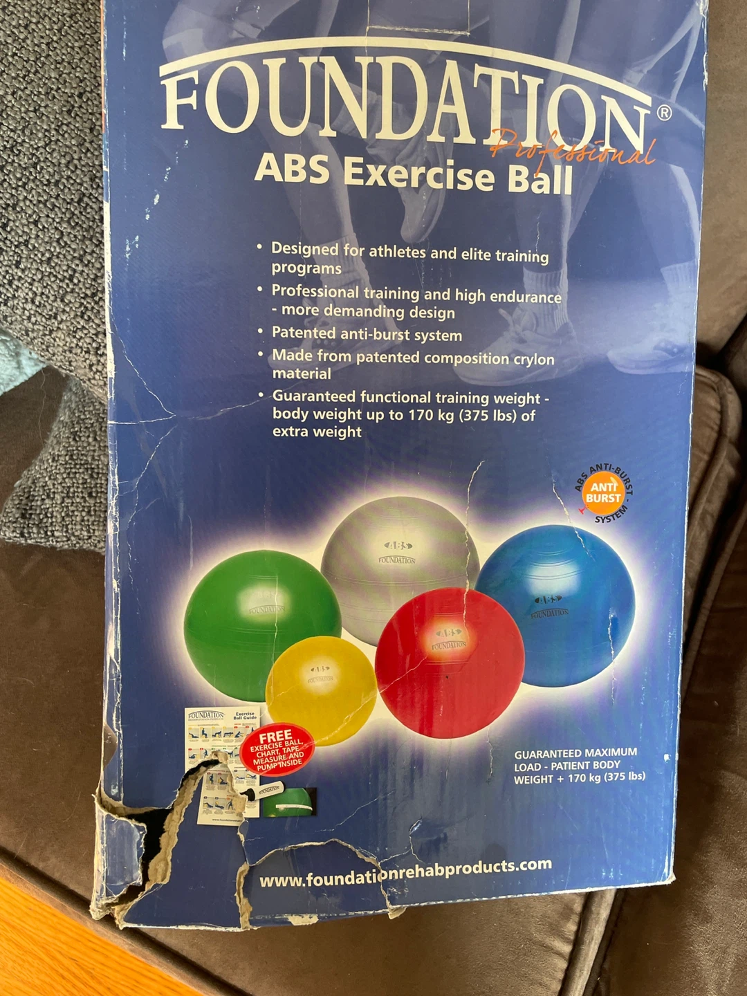 Foundation ABS Exercise Ball - 65 cm Green
