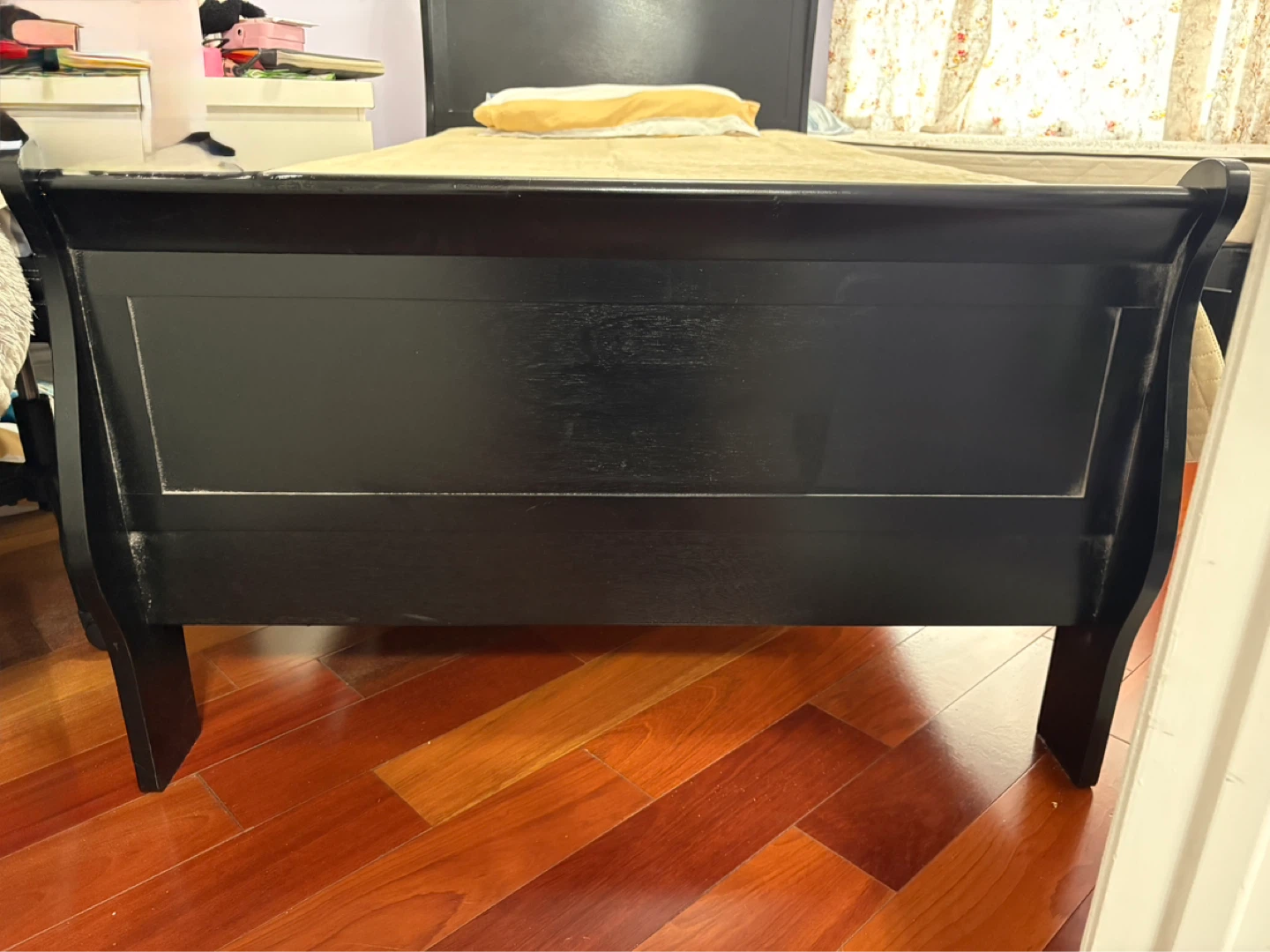 Black Sleigh Bed Frame - photo 2