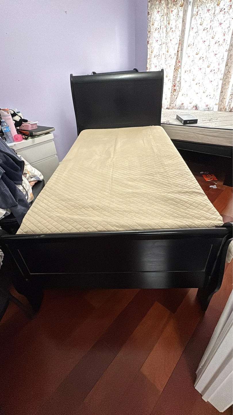 Black Sleigh Bed Frame - photo 3