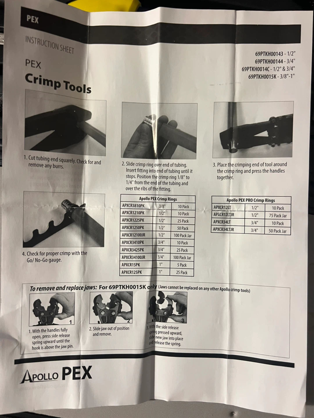Apollo PEX Crimp Tool Kit - photo 5