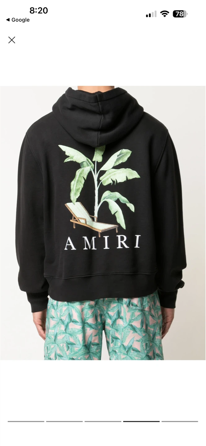 AMIRI Black Palm Tree Graphic Hoodie - photo 3