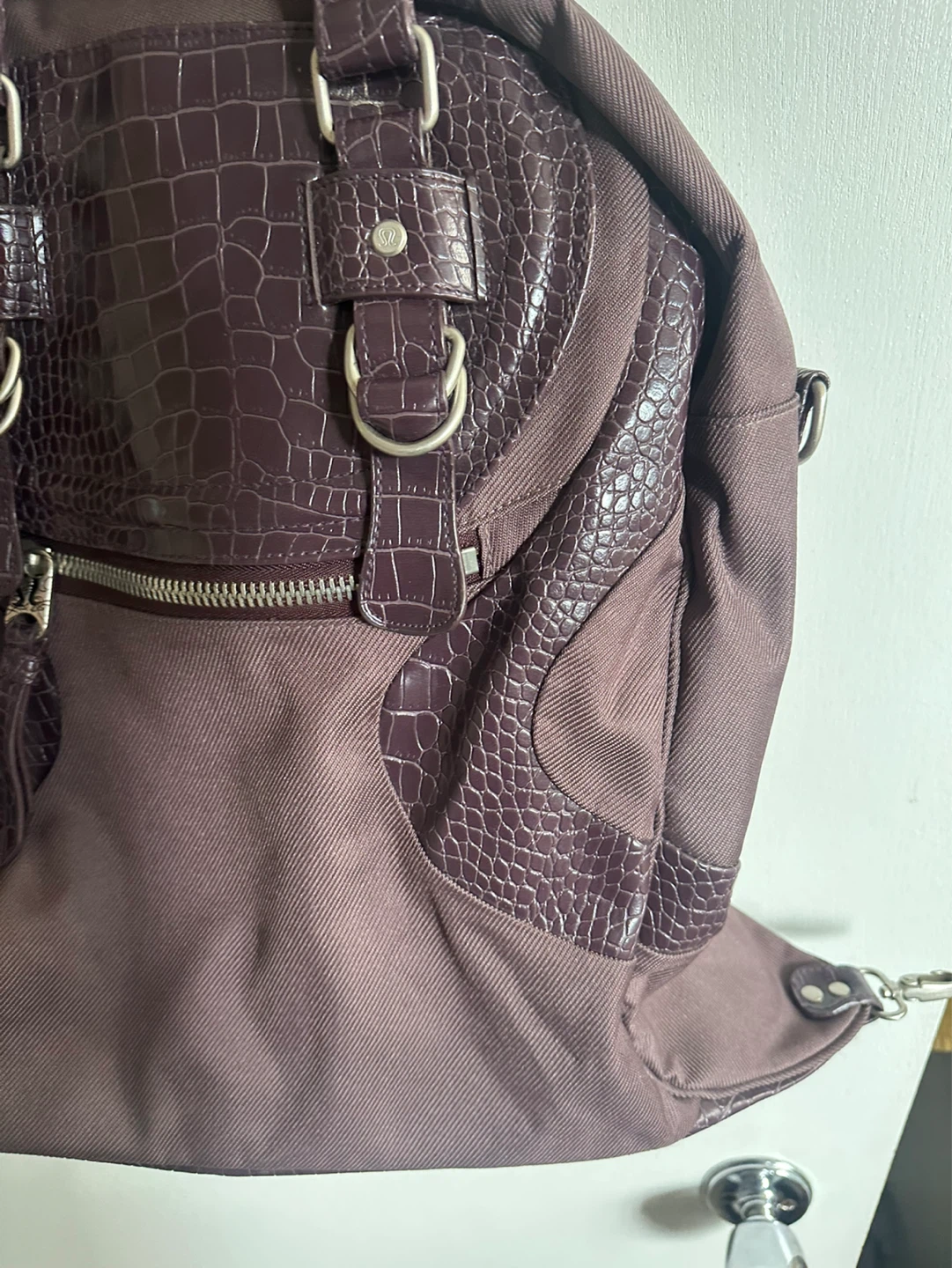Lululemon athletica Burgundy Croc Embossed Tote - photo 3