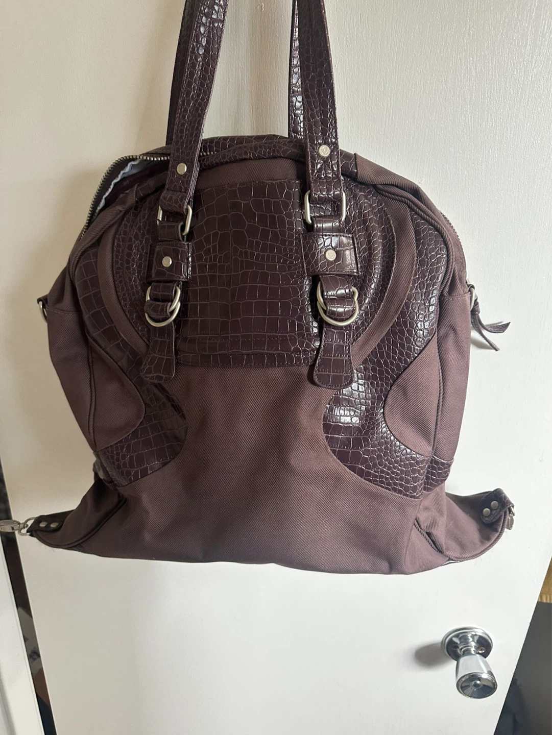 Lululemon athletica Burgundy Croc Embossed Tote - photo 4