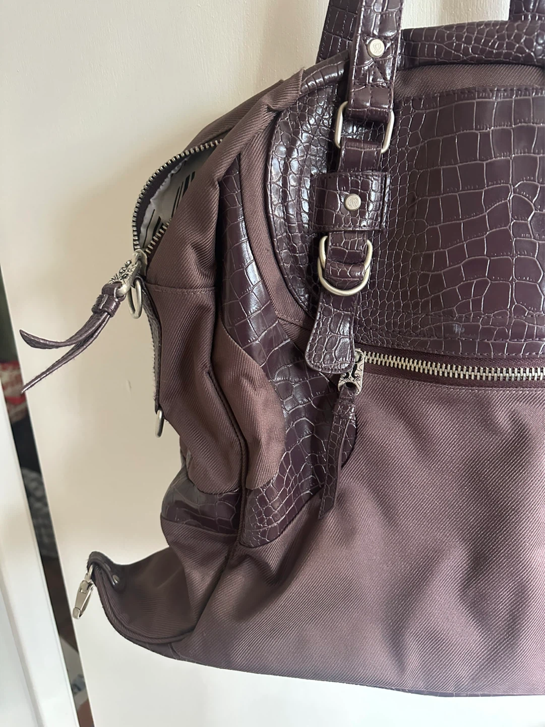 Lululemon athletica Burgundy Croc Embossed Tote - photo 2