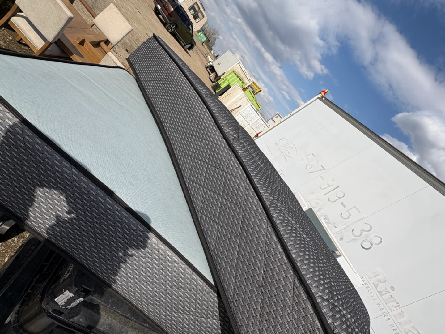 Grey Woven twin Mattress Set - photo 4