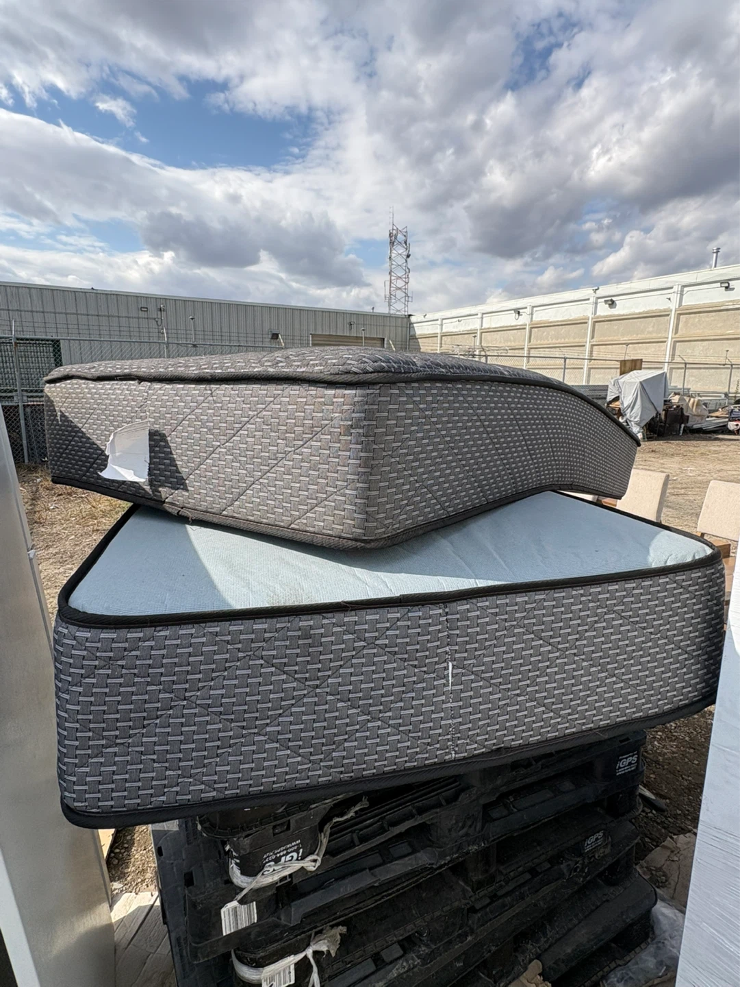 Grey Woven twin Mattress Set - photo 2