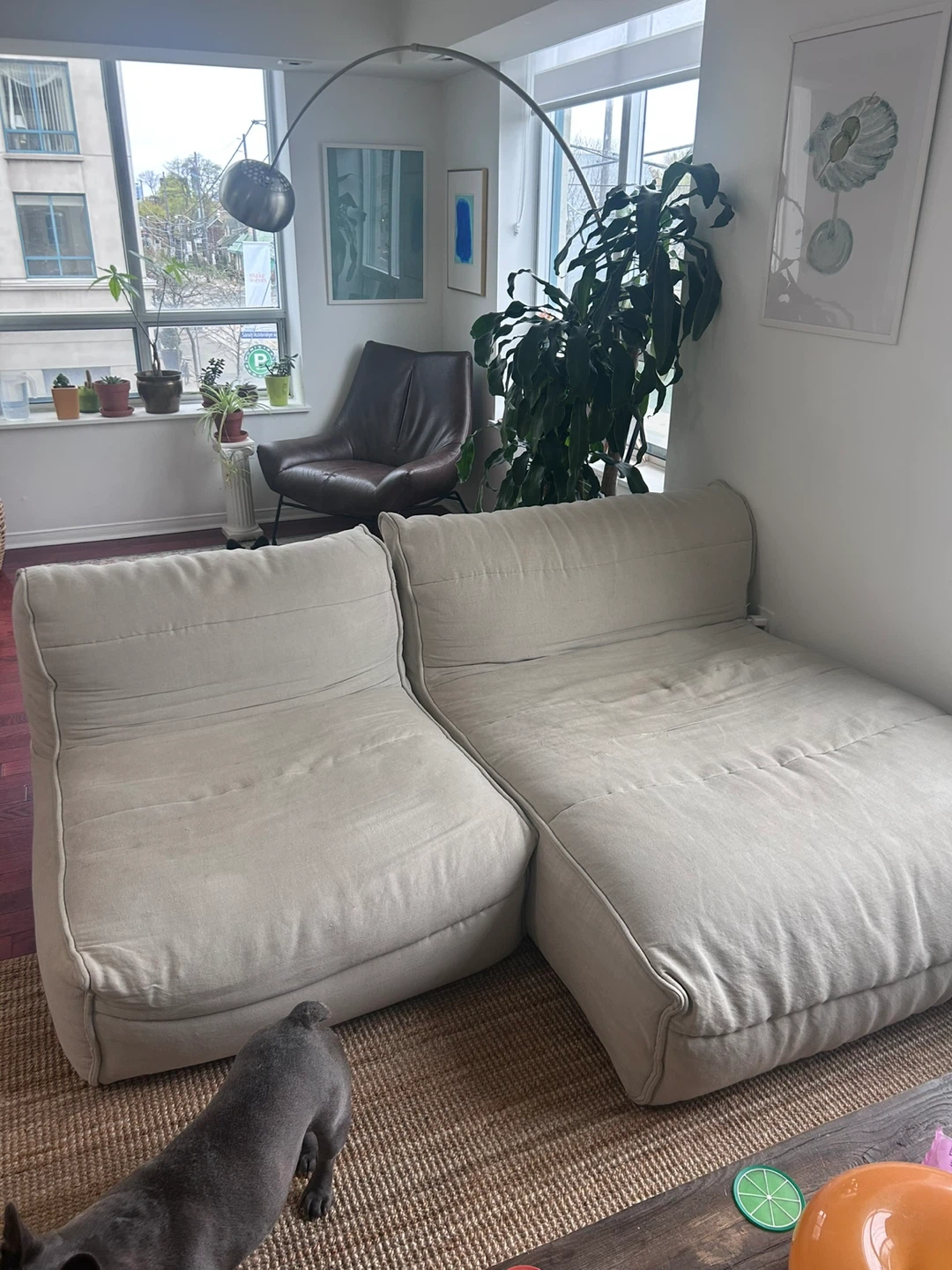 Two piece small sectional MOVING SALE