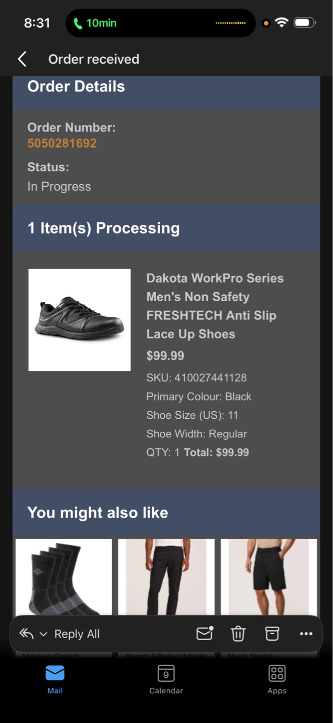 Dakota WorkPro Series Men's Non Safety Shoes Size 11 - photo 2