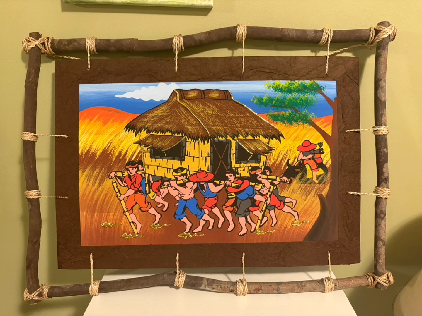 Framed Folk Art Painting