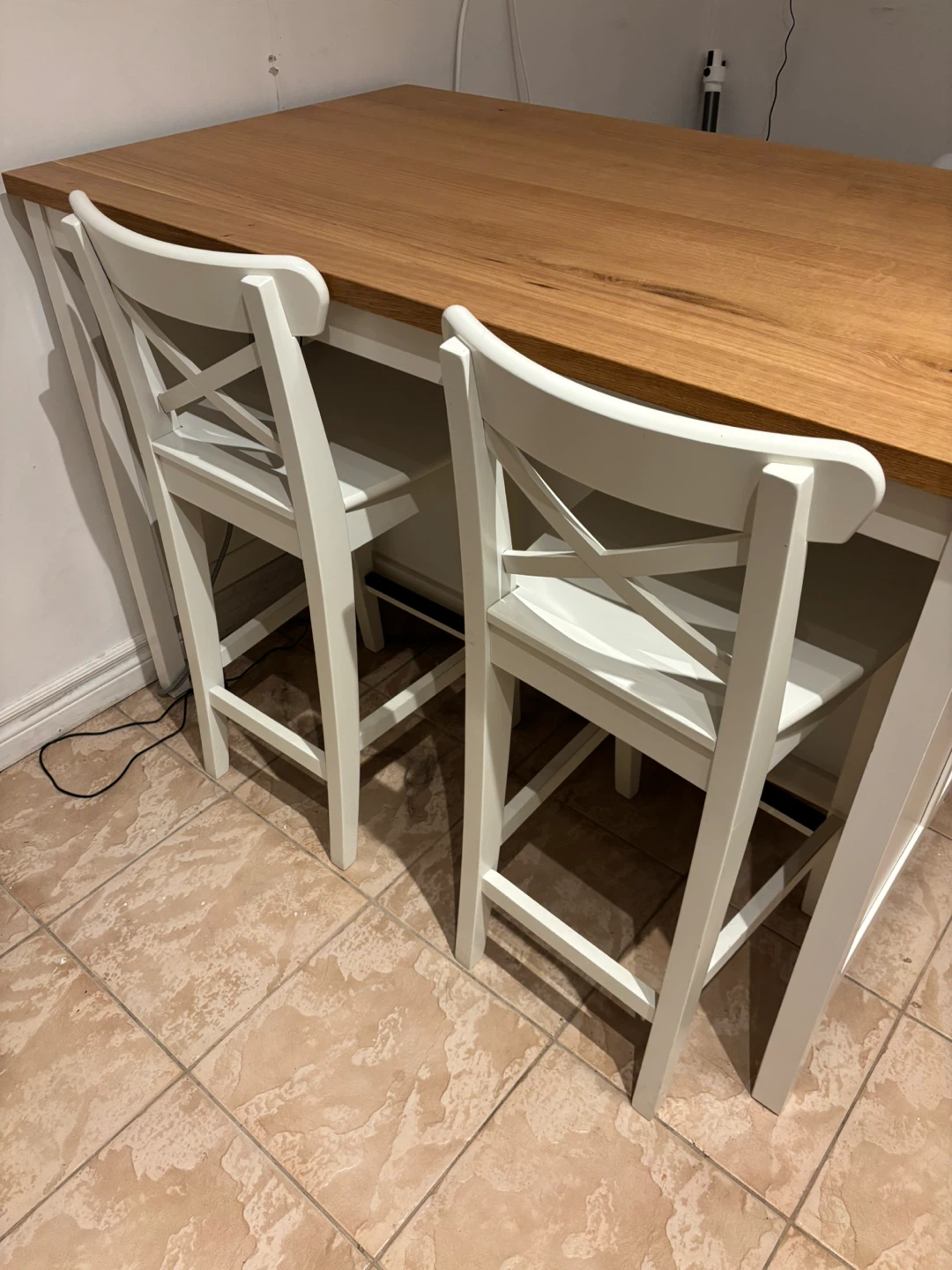 IKEA TORNVIKEN Kitchen Island + 2 Chairs Like New – $200 - photo 3