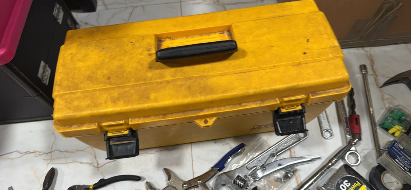 Yellow Plastic Toolbox with Assorted Tools - photo 5