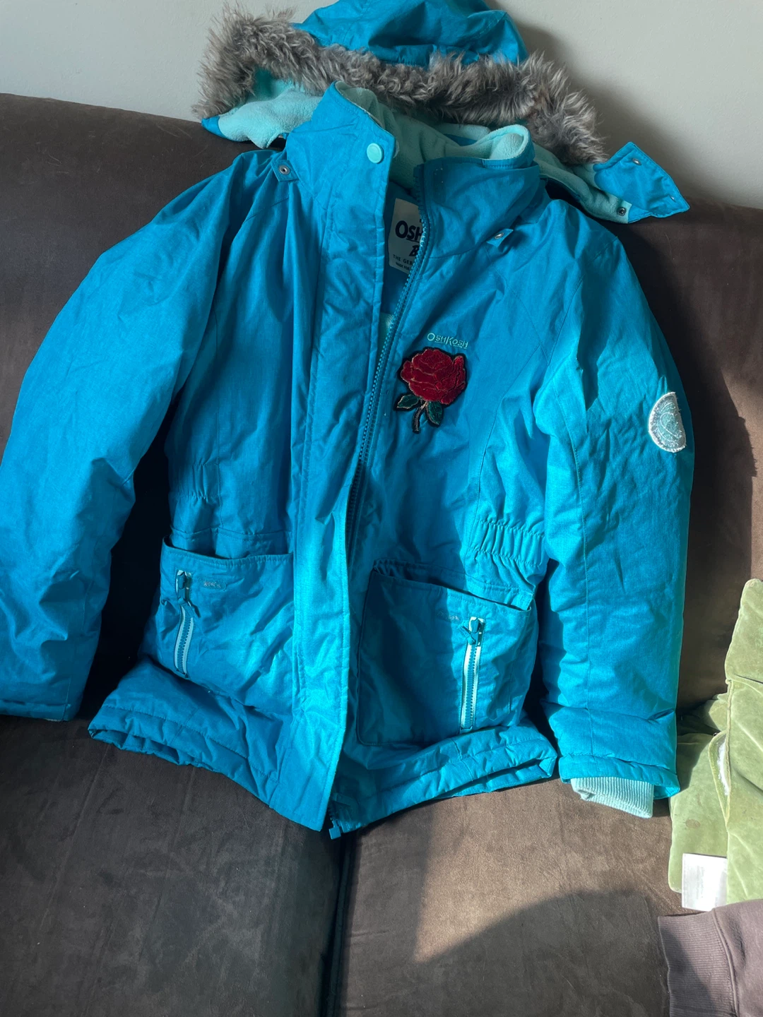 OshKosh B'gosh Girls' Blue Winter Jacket Size 14 - photo 2