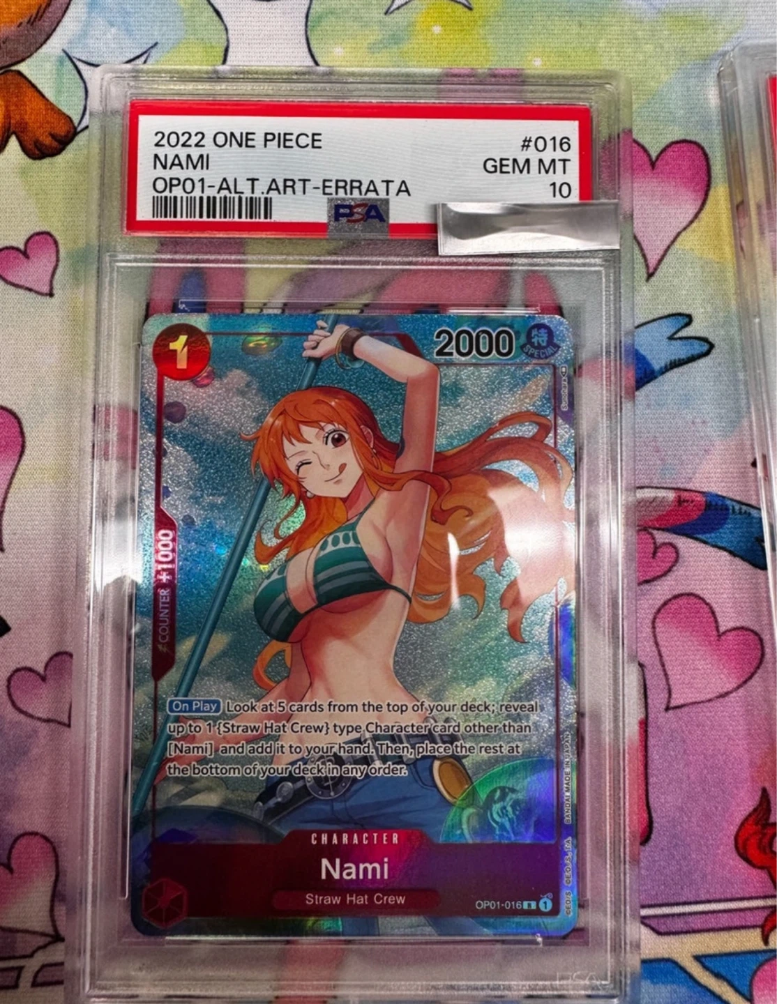 2022 One Piece Nami Trading Card OP01-ALT.ART-ERRATA