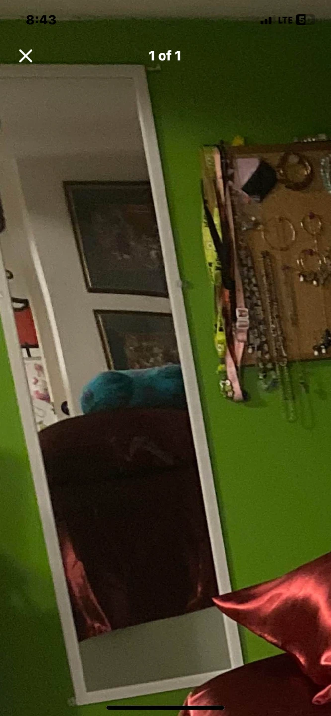 Full Length White Framed Mirror