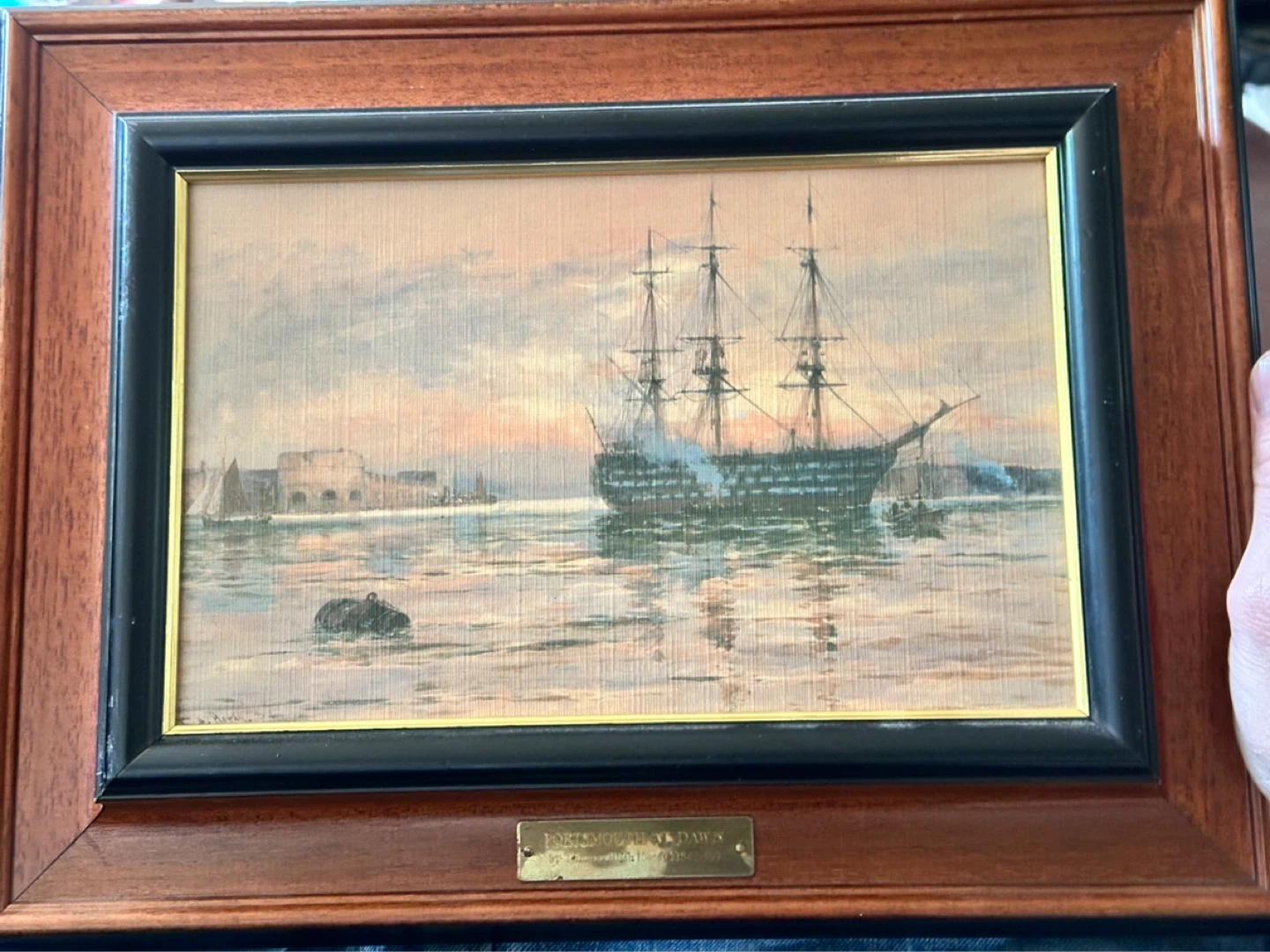 Fine Art Lithograph of Portsmouth Harbor by Thomas B Hardy