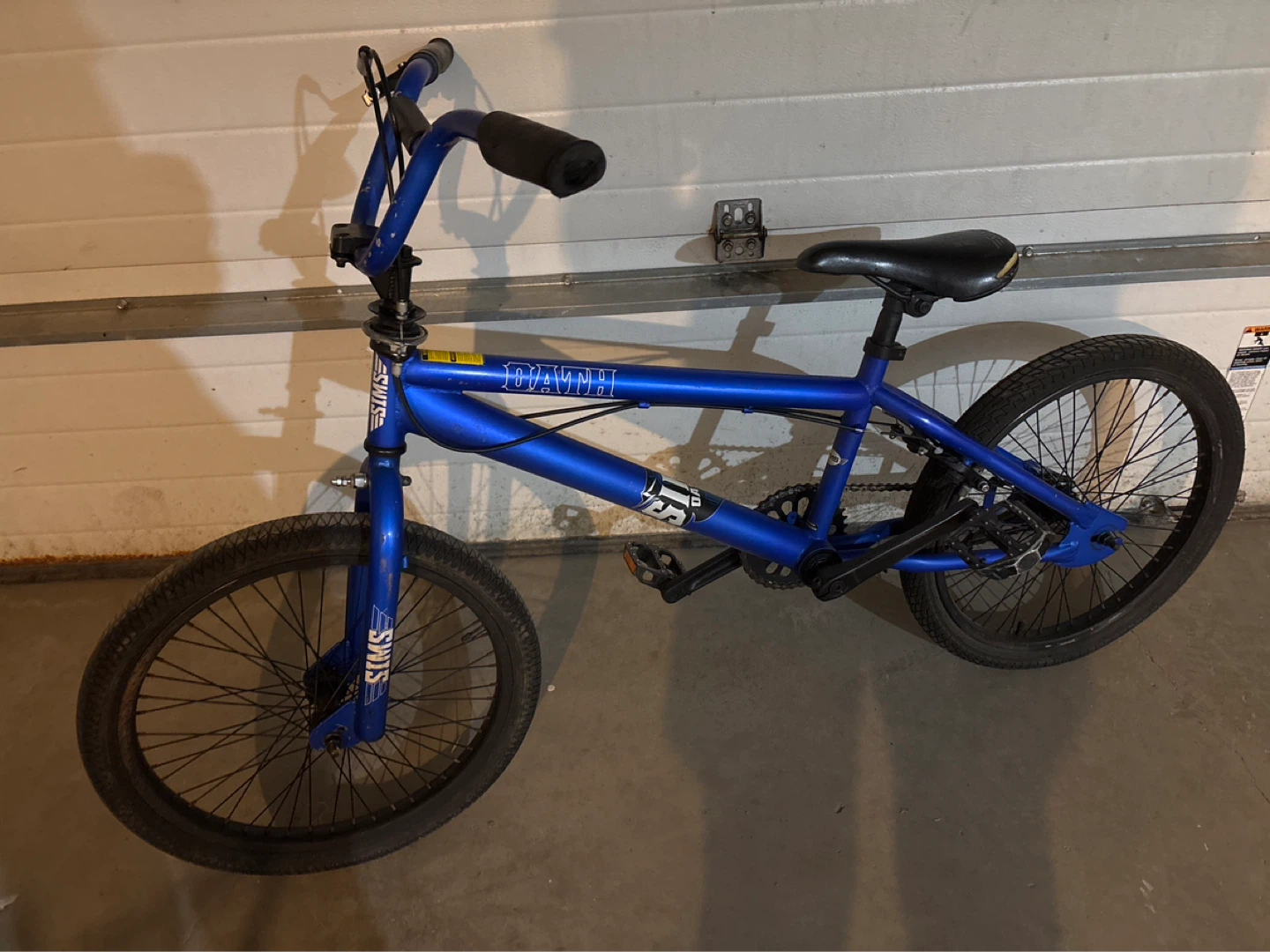 Blue Schwinn BMX Bike