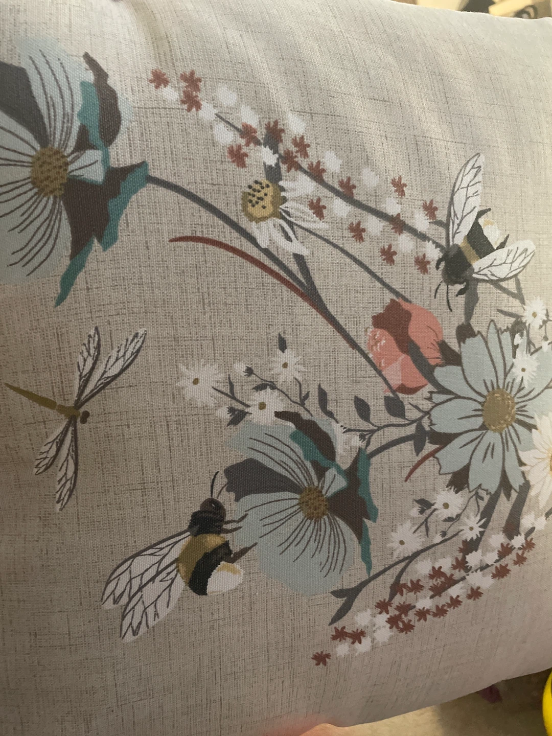 Hampton Bay Spring Bouquet Almond Throw Pillow - photo 2