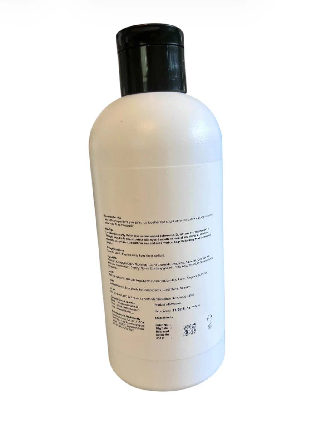 Minimalist Ceramide & Vitamin B5 Delicate Cleanser – 400ml - photo 2