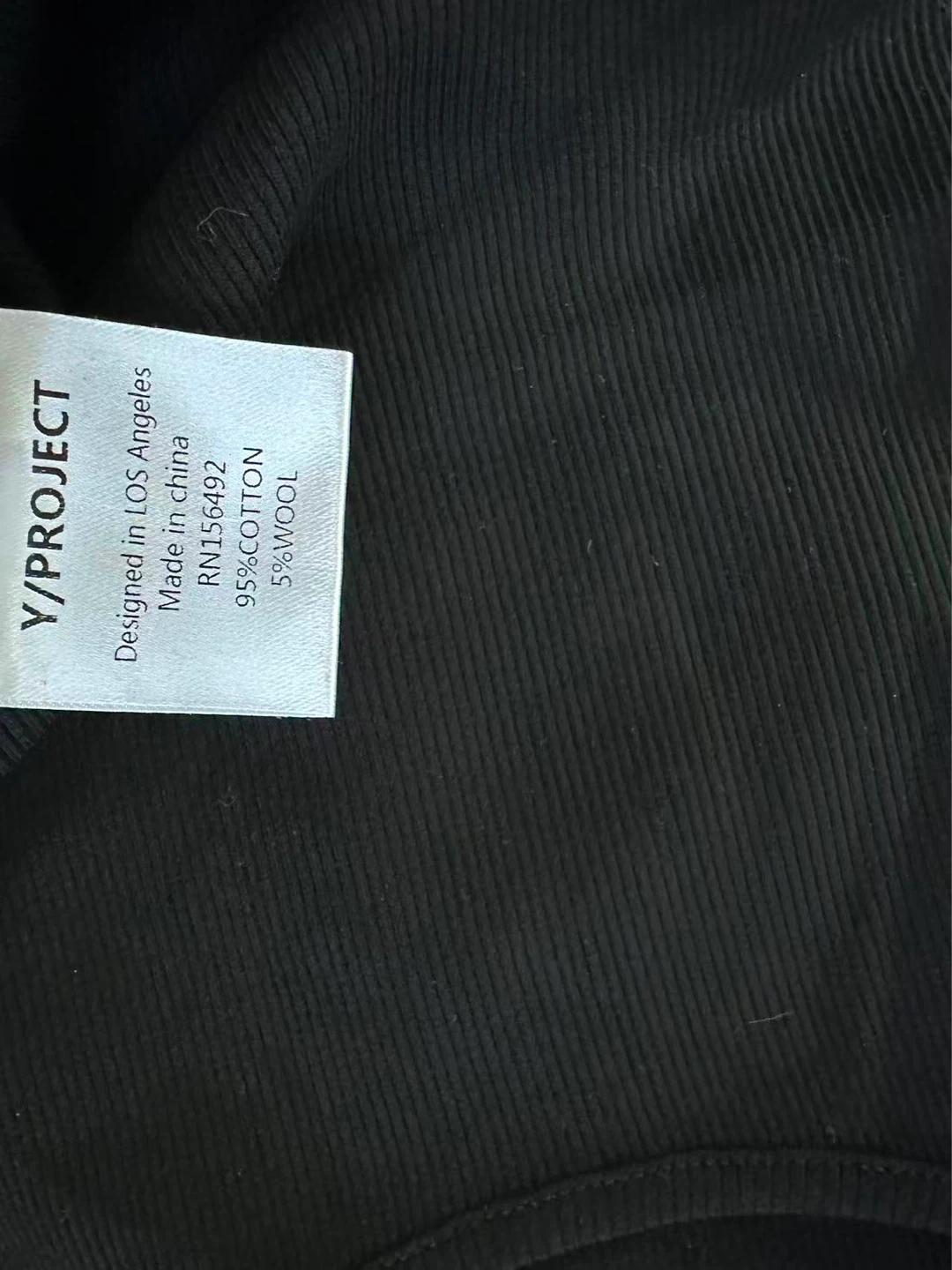 Y/PROJECT Black Ribbed Tank Top - photo 5