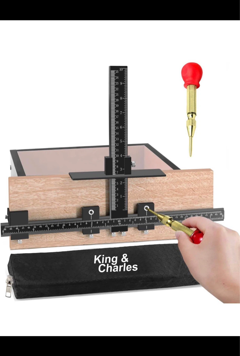 King & Charles Cabinet Handle Installation Jig