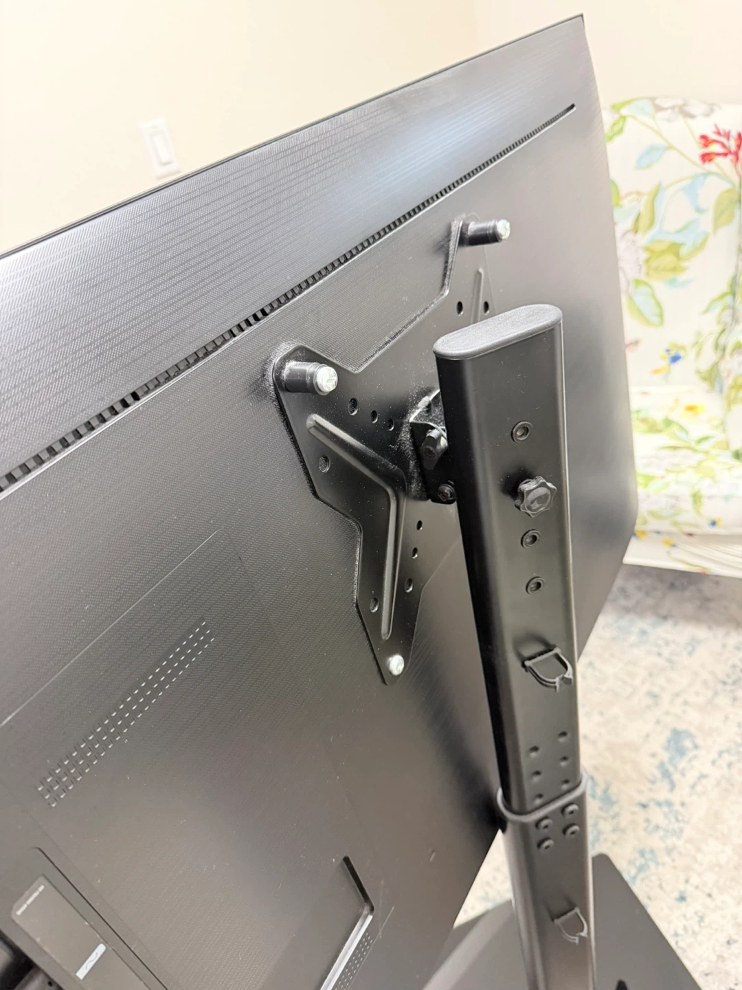 Adjustable TV Stand with Black Base - photo 2
