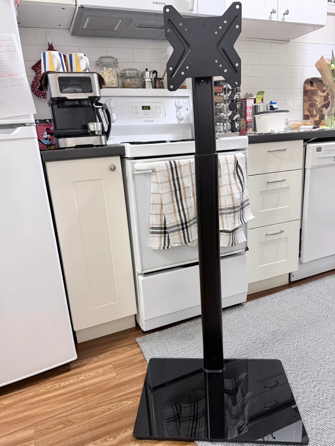 Adjustable TV Stand with Black Base - photo 3