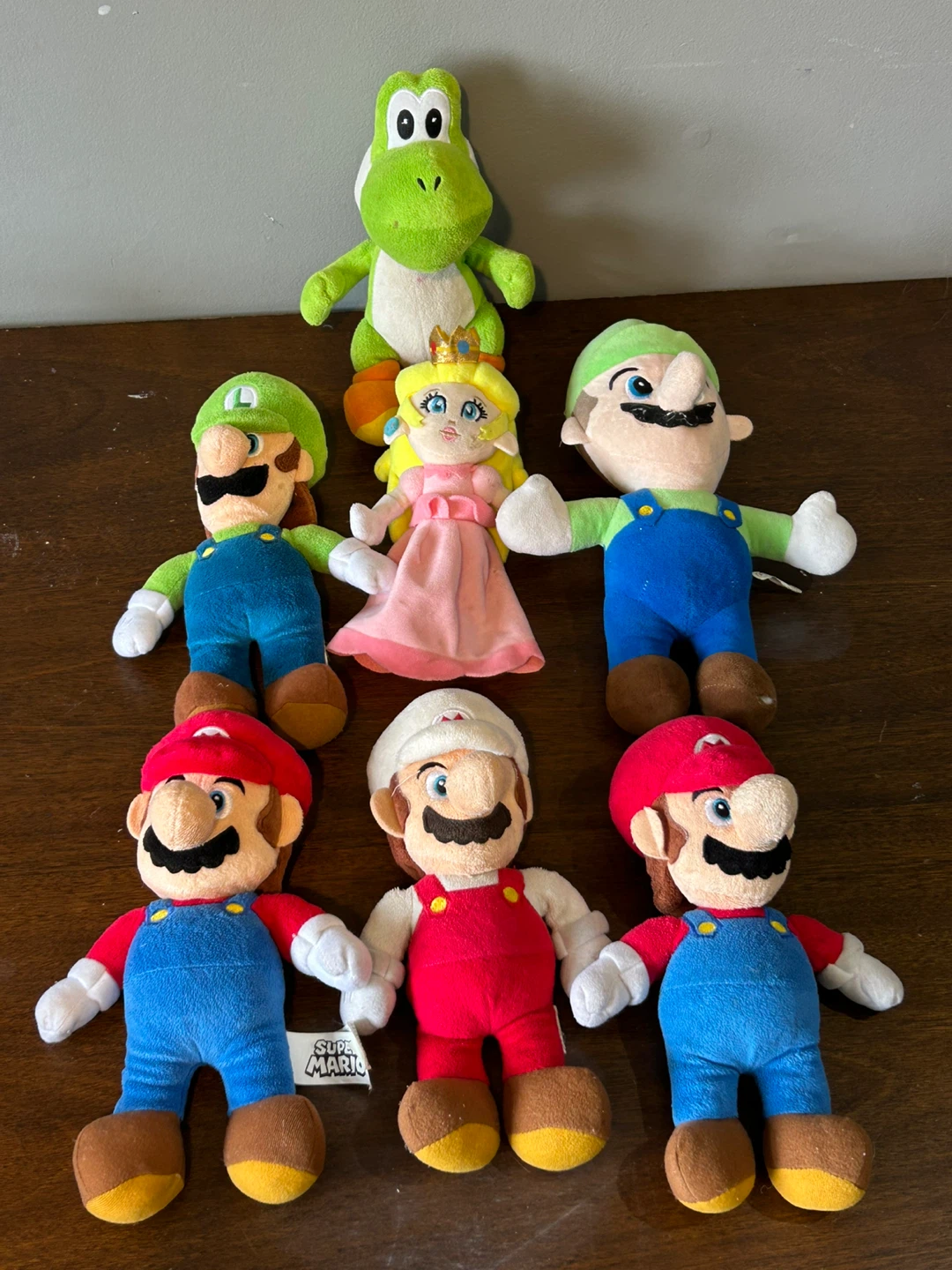 Super Mario Plush Toys - Mario, Luigi, Peach, Yoshi