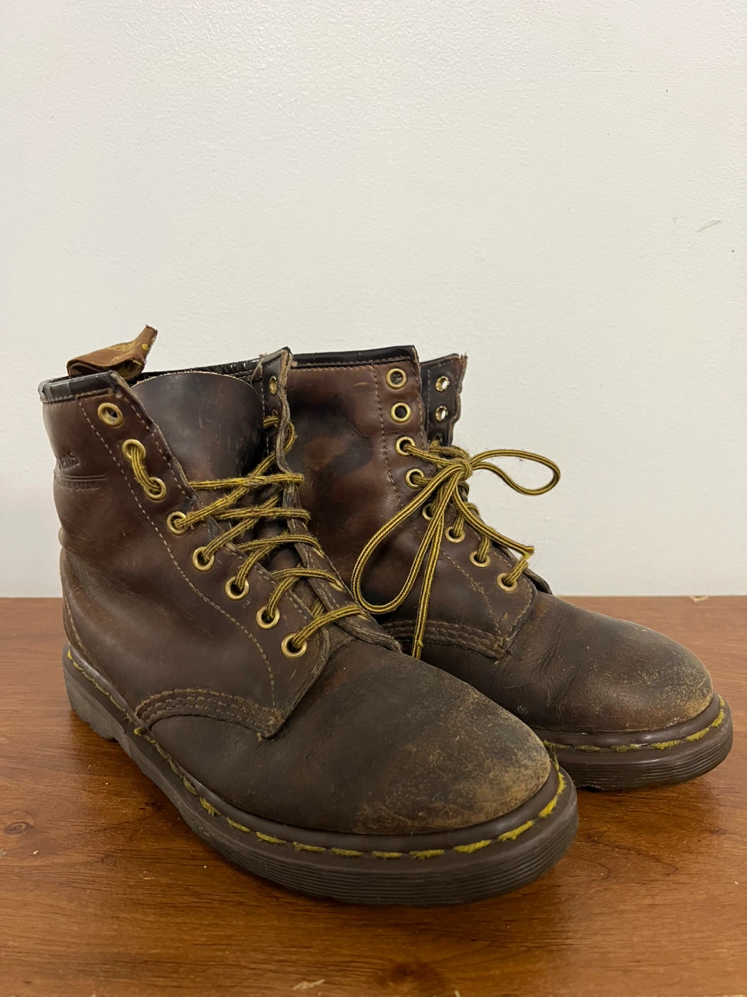 Vintage Dr. Martens Brown Leather Boots - photo 2