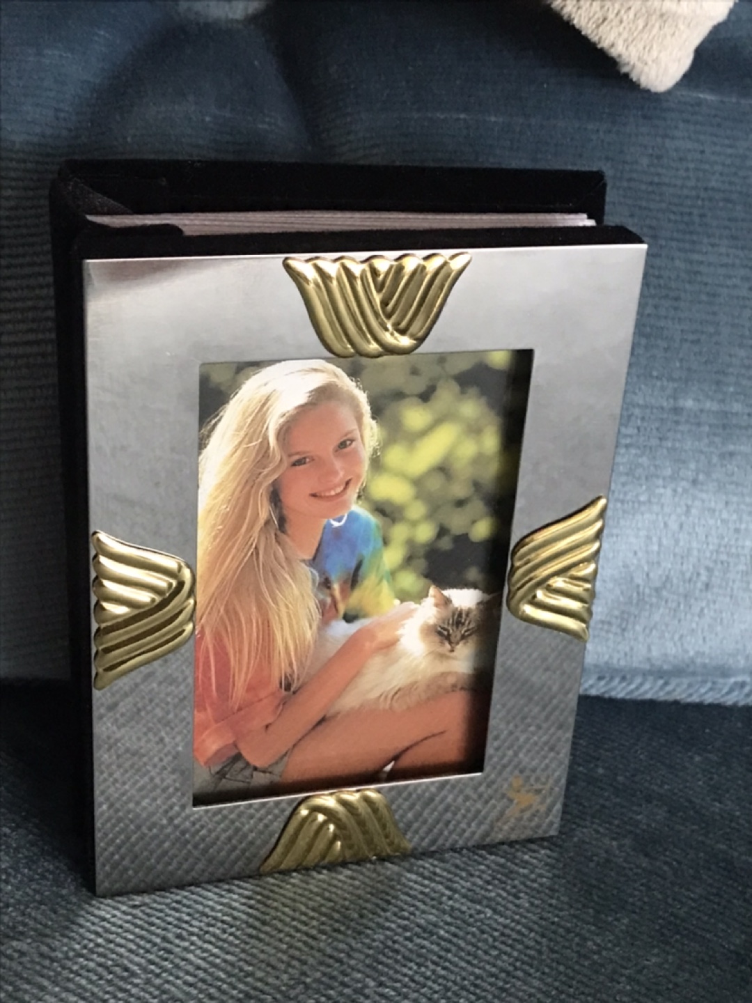 Lovely Mini Metallic Gold & Silver Photo Album