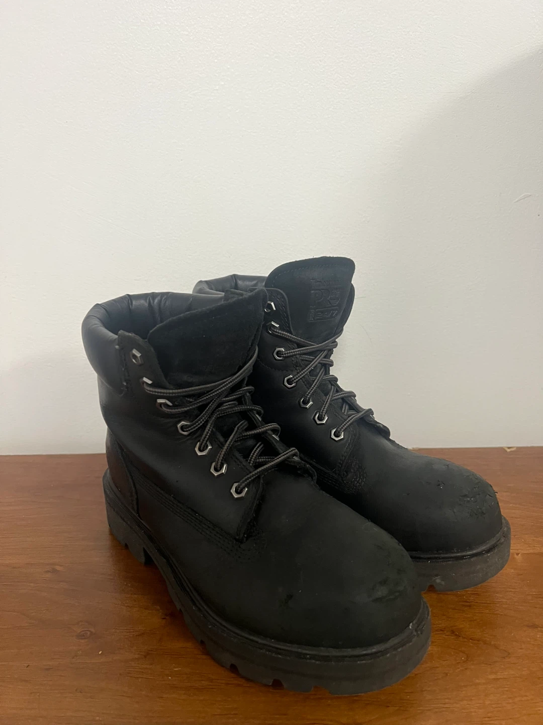 Timberland Pro Black Leather Work Boots - Men's Size 6.5M