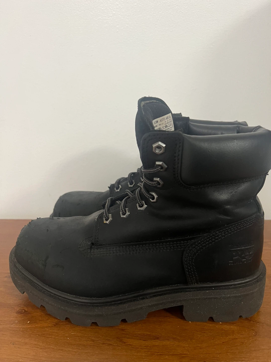 Timberland Pro Black Leather Work Boots - Men's Size 6.5M - photo 4