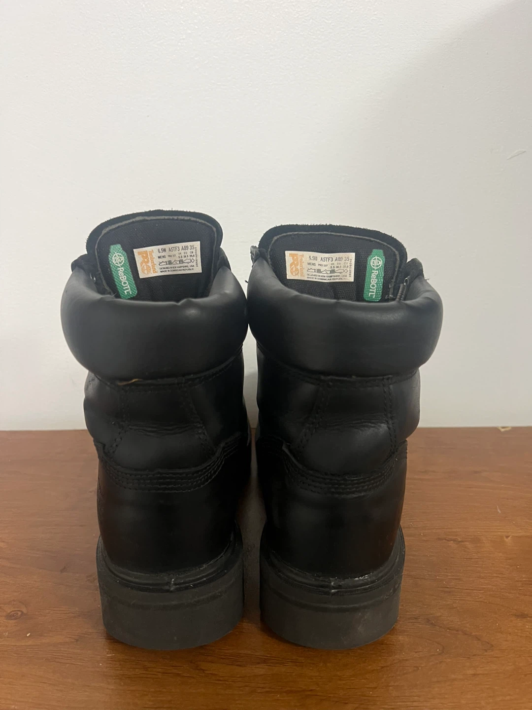 Timberland Pro Black Leather Work Boots - Men's Size 6.5M - photo 3