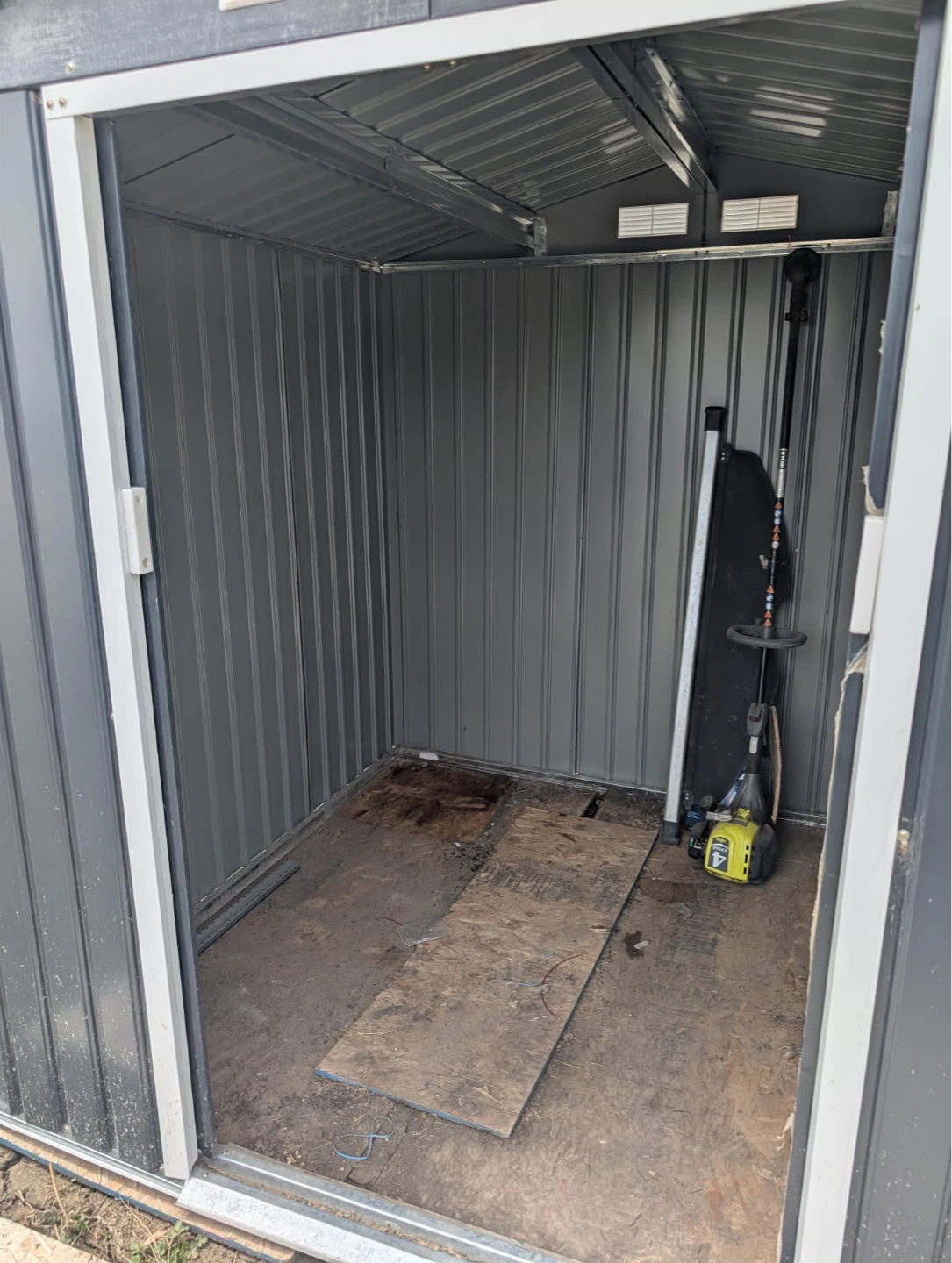 Grey Metal Storage Shed - photo 4