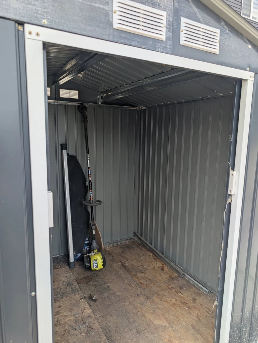Grey Metal Storage Shed - photo 3