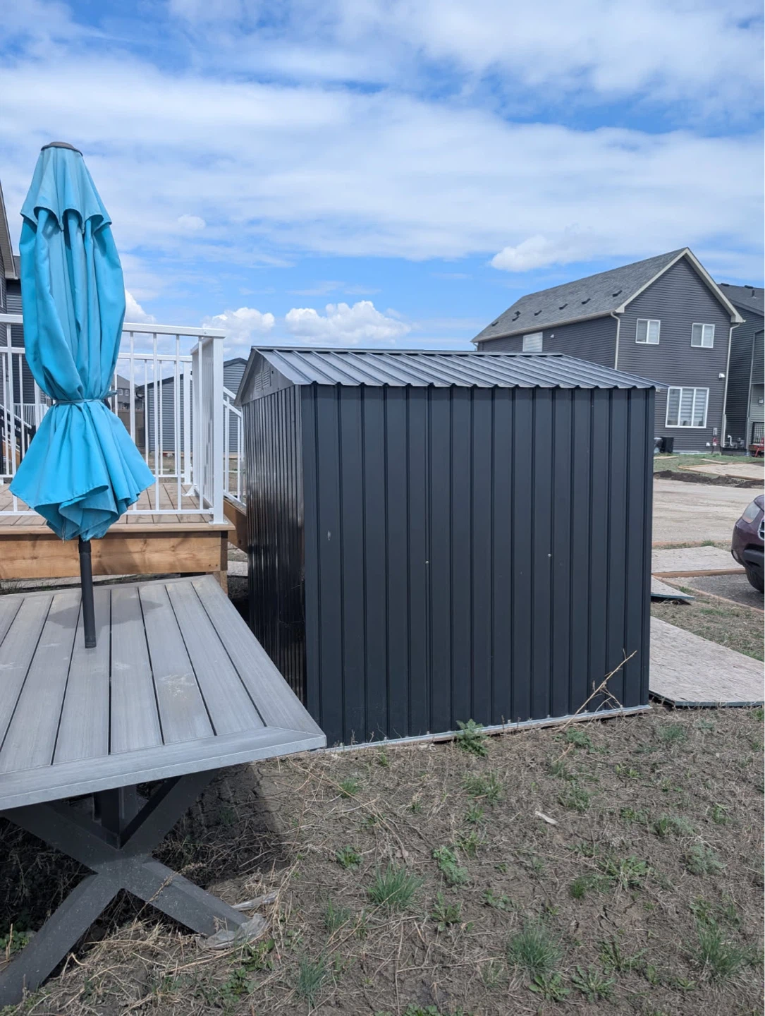Grey Metal Storage Shed - photo 2